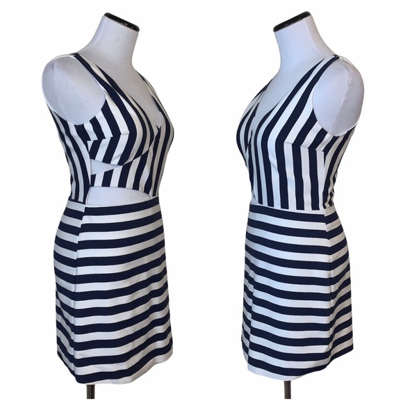 Zara Trafaluc navy white striped romper dress - Picture 4 of 8